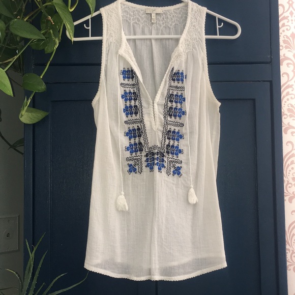 Joie lightweight embroidered tank top - Picture 2 of 4